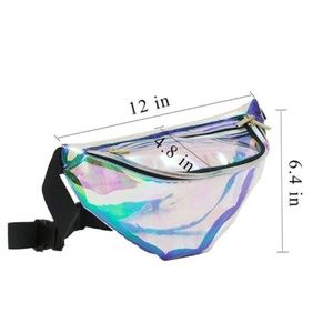 holographic clear fanny pack